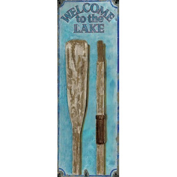 Lake Oars Wood Sign, Large