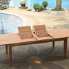 13-Piece Outdoor Teak Dining Set: 122" Rectangle Table, 12 Marley Folding Chairs