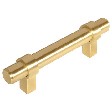 Cosmas 161-3BB Brushed Brass 3” CTC (76mm) Euro Bar Pull