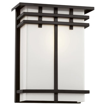 One Light Frosted Glass Silver Wall Light