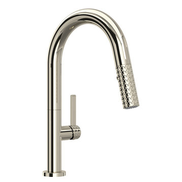 Rohl TE65D1LM Tenerife 1.75 GPM 1 Hole Pull Down Bar Faucet - Polished Nickel