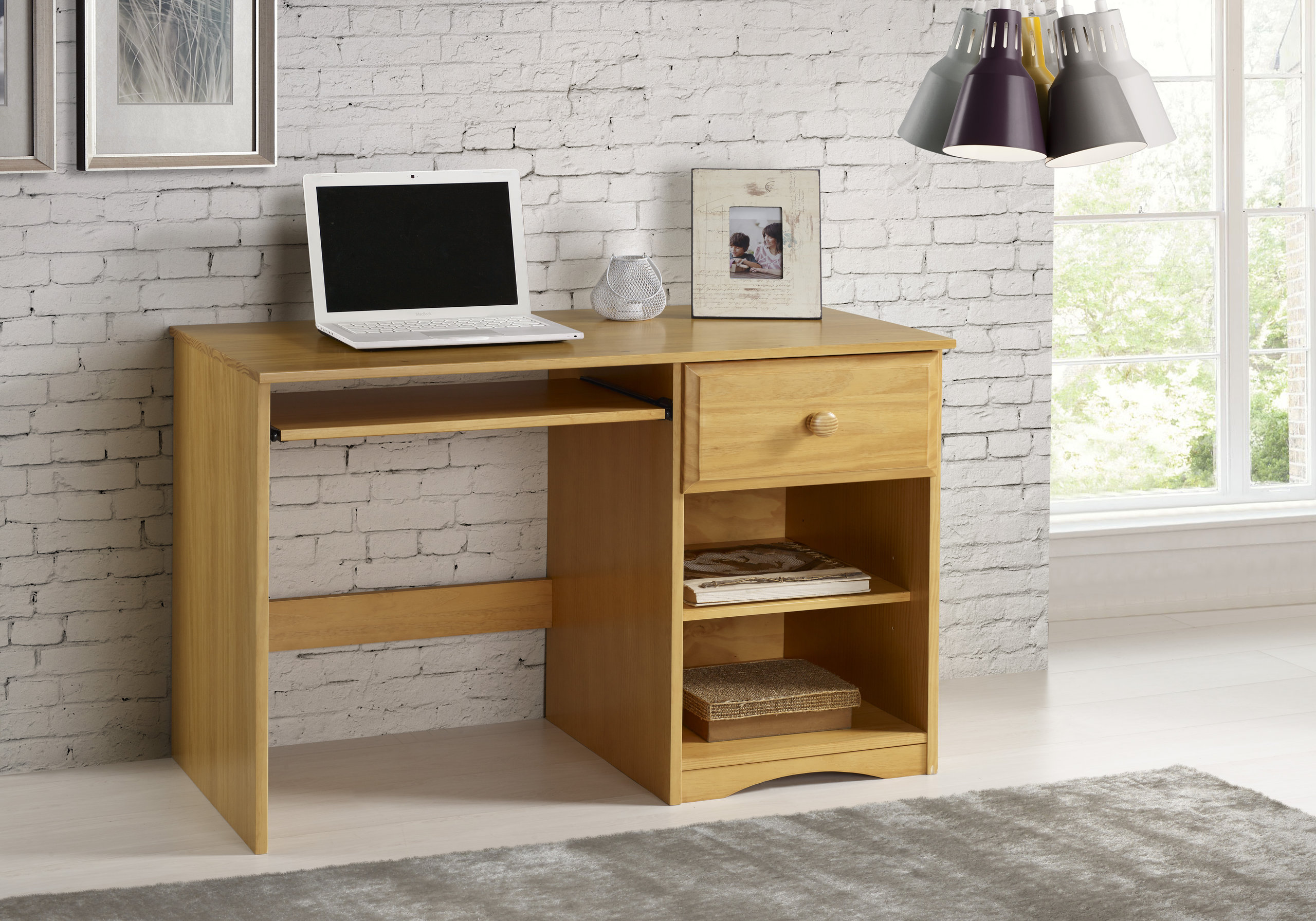 Essentials Computer Desk with Keyboard Tray - Transitional - Desks And ...