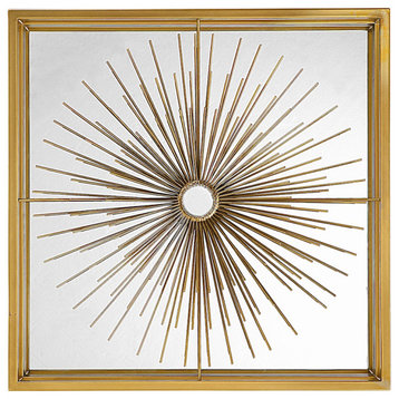Uttermost Starlight Mirrored Brass Wall Decor, 4304