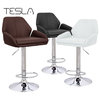 Modern Home Tesla "Leather" Contemporary Adjustable Height Bar/Counter Stool