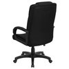 Scranton & Co Contemporary Fabric High Back Executive Office Chair in Black