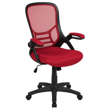 Flash Furniture High-Back Ergonomic Mesh Office Swivel Chair in Red