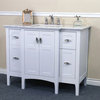 44 Inch Single Sink Vanity-Wood-White Cabinet Only