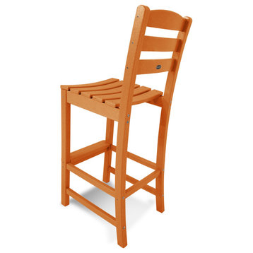 POLYWOOD La Casa Cafe Bar Side Chair, Tangerine