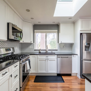 Stylish Functionality: White, Black and Hexagon