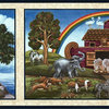 Wallpaper Border Animals Pink Brown White Gray Blue 10.5"x15' Fa102062