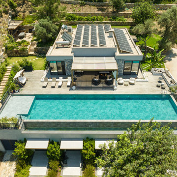 Antique Grey Porcelain Tiles - Bodrum,Mugla Villa