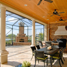 outside porch and brick oven