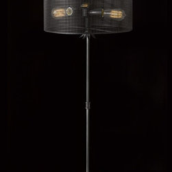 Mini Cubix 20" Table Lamp | Black Brushed Steel - Table Lamps