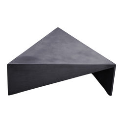 Vertex Concrete - Bermuda Concrete Coffee Table - Isosceles 42", Primary Charcoal - Coffee Tables