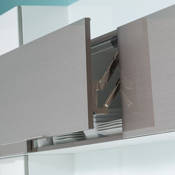 Wired-Foil Upper Cabinets from Dura Supreme with Lift Up
