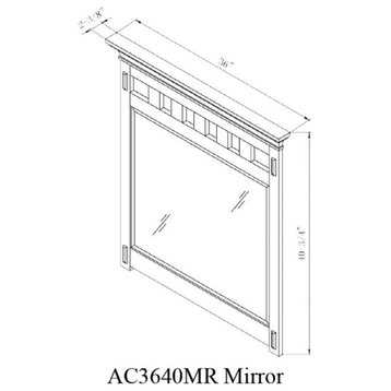 Sagehill Designs AC3640MR American Craftsman 36" Framed Mirror - Classic