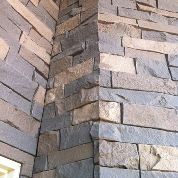 Quality Stone - Faux Stone Panels - Home Exterior - Dark Brown Ledge Stone