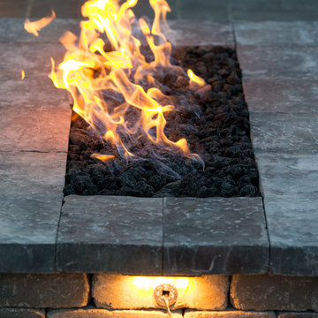 Tiburon Paver Patio with Fire and Water