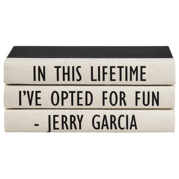3 Piece Jerry Garcia Quote Decorative Book Set