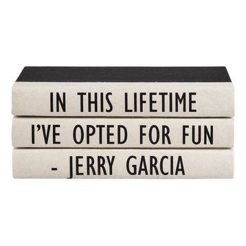 3 Piece Jerry Garcia Quote Decorative Book Set