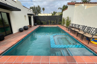 Spanish Style Pool With Automatic Cover