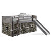 Twin Louver Low Loft W/Slide & Camo Tent Kit In Antique Grey Finish