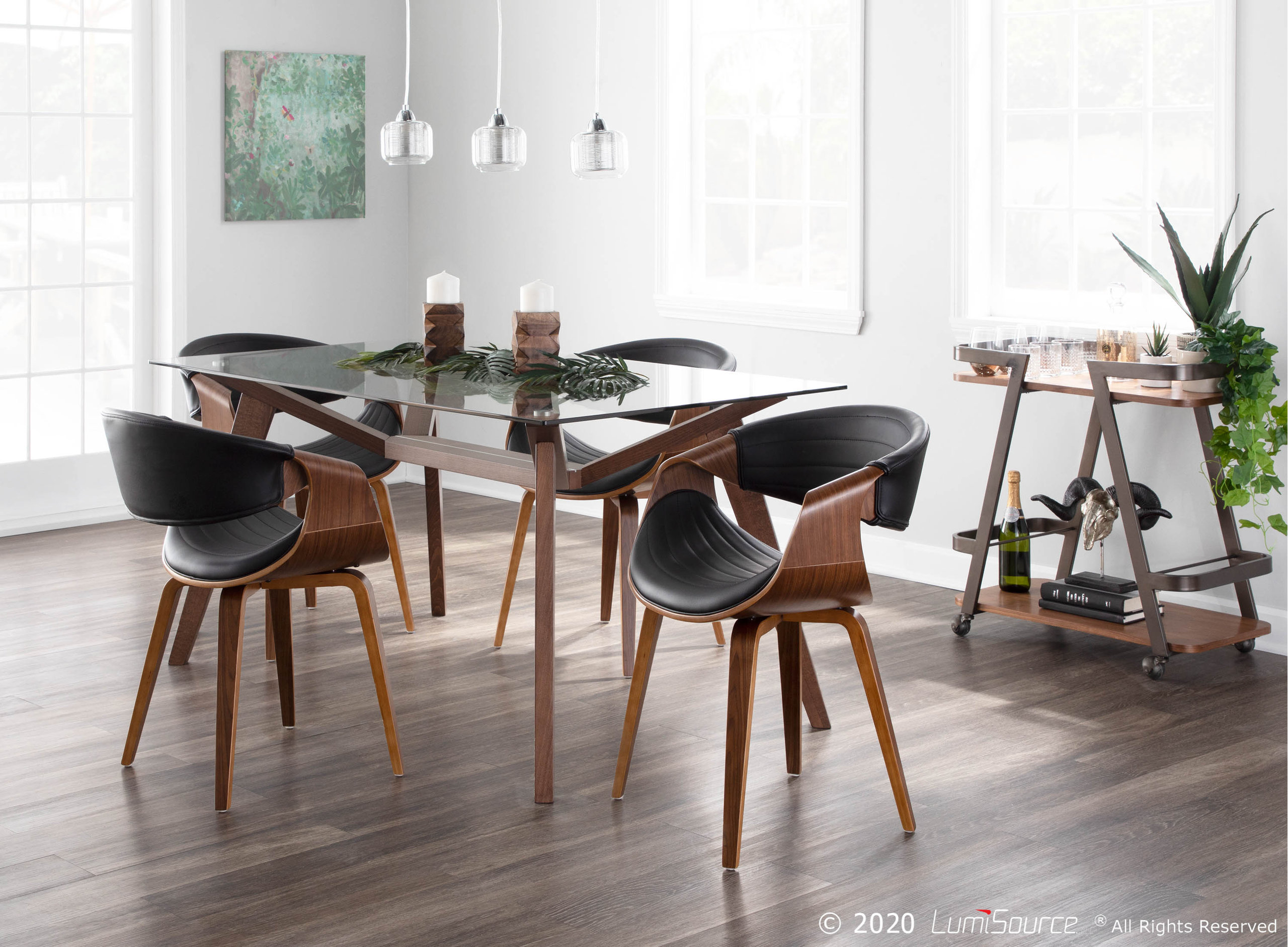 Symphony Chair, Walnut and Black