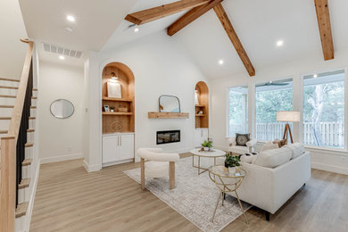 Inspiration for a contemporary living room remodel in Austin