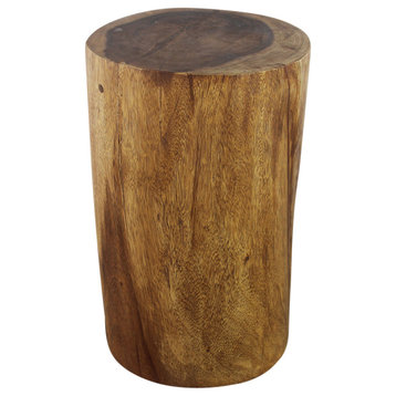 Haussmann Wood Stump Stool or Stand 11-14 in DIA x 22 in H Walnut Oil