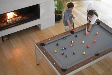 Trendy family room photo in Orange County