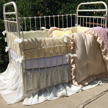 Custom Crib Bedding - Beautiful Soft Textures and Colors