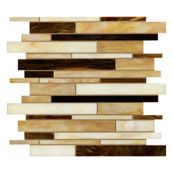 Pistachio Whip Linear Glass Mosaic Tile - Mosaic Tile