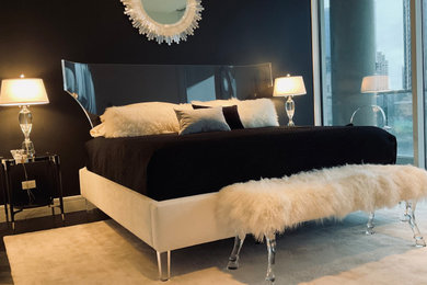 Bedroom - modern bedroom idea in Dallas