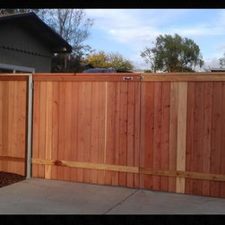 Redwood Double Drive Gate - Home Fencing And Gates