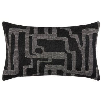 Noble Charcoal Indoor/Outdoor Performance Pillow, 12"x20"