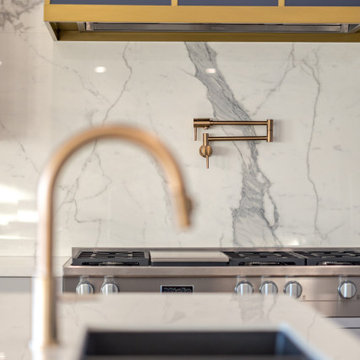 Quartz Backsplash - Designed By Enns Cabinetry