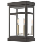 Livex Lighting - Livex Lighting 20705-07 Hopewell - 15" Two Light Outdoor Wall Lantern - The design of the Hopewell outdoor wall lantern giHopewell 15" Two Lig Bronze Clear Glass *UL Approved: YES Energy Star Qualified: n/a ADA Certified: n/a  *Number of Lights: Lamp: 2-*Wattage:60w Candelabra Base bulb(s) *Bulb Included:No *Bulb Type:Candelabra Base *Finish Type:Bronze