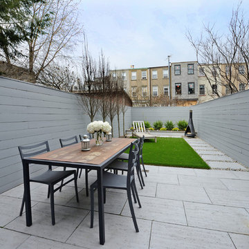 Contemporary townhouse centrally situated on one of Hoboken’s finest blocks.