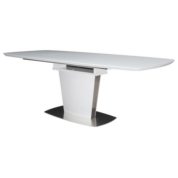 Extension Dining Table, White