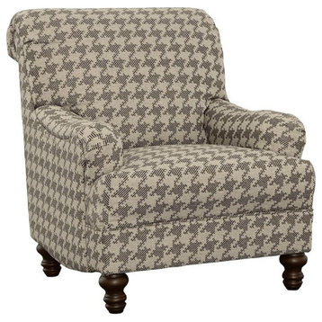 Pemberly Row Transitional Fabric Upholstered Accent Chair Gray