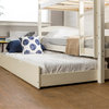 Solid Wood Twin Trundle Bed, White