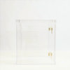 Clear Lucite Acrylic Medium Pet Dog Crate Table, Gold