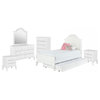 Picket House Furnishings Jenna 6 Piece Twin Bedroom Set in White