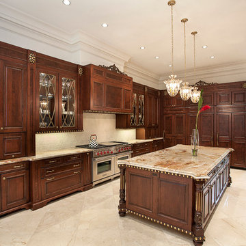 Furniture Styled Kitchen with Gold Details