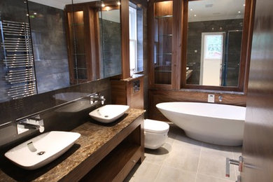 Contemporary bathroom in Hampshire.