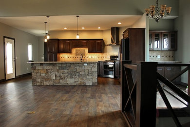 Example of a transitional kitchen design in Wichita