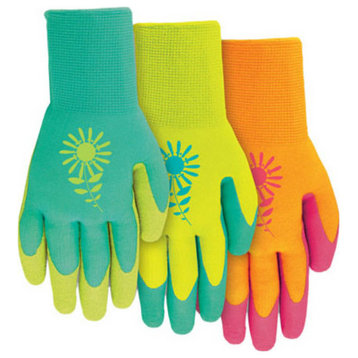 MidWest 66D4-L Ladies Latex Gripping Gloves, Assorted Colors, Large