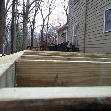 Storm Repair, Tree damaged deck, roof, and interior damage