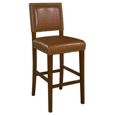 Brook Counter Stool 24 Caramel, 19W X 22D X 40.5H, Brown