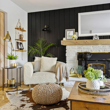 Rustic inspired family room